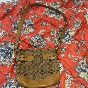 Coach Brown Signature Shoulder Bag